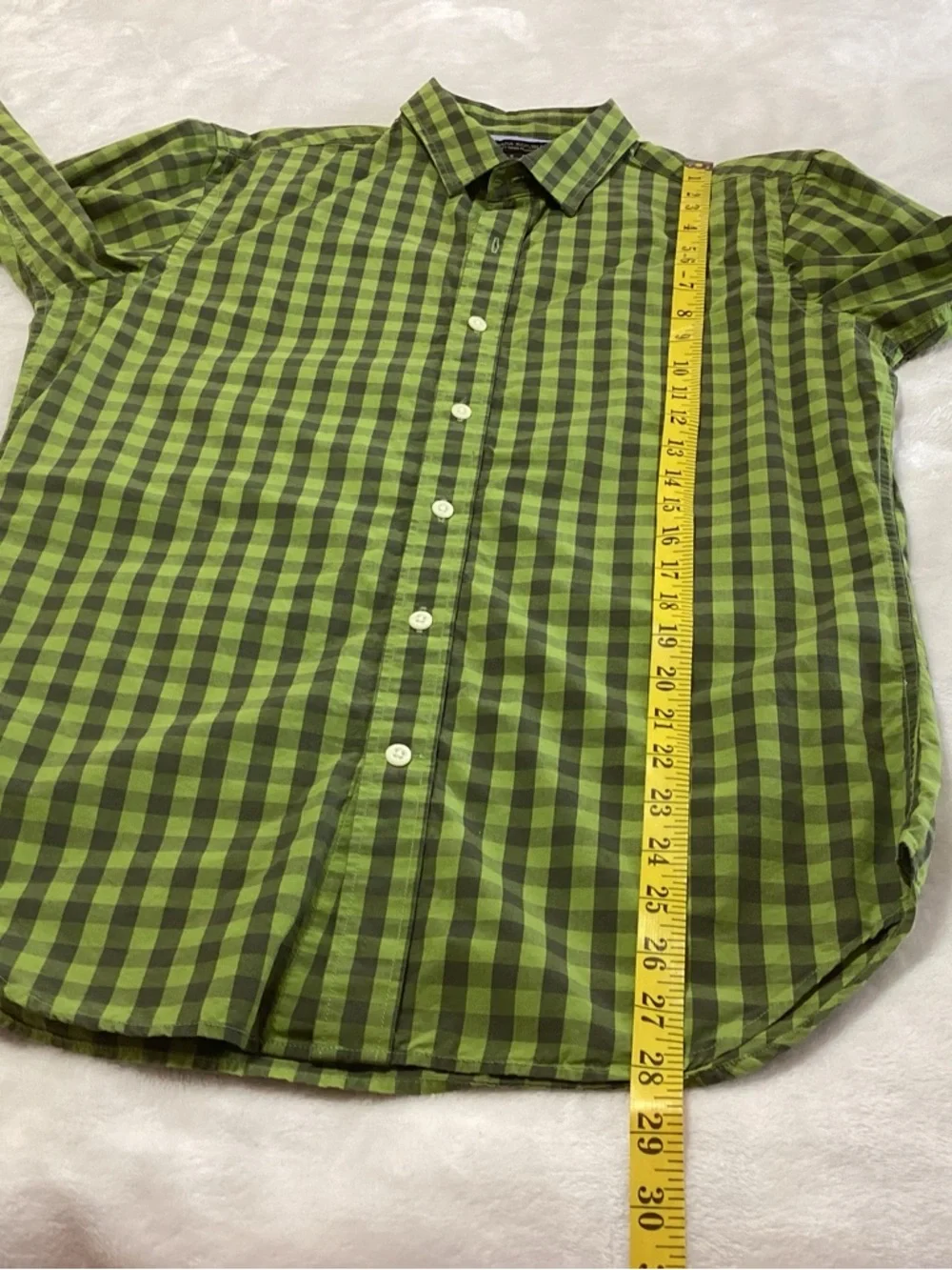 Men’s Banana Republic Soft Wash Slim Fit Check Button-Down Shirt S Casual